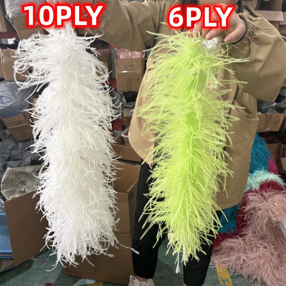 DIY 0,5 Metri Grosime Boa din Pene de Struț 2-20 Straturi Panglică Cusut Rochie Eșarfă Șal DIY Carnaval Petrecere de Nuntă Îmbrăcăminte Fustă cu Pene Decor