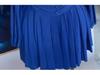 Women's French Style V-Neck Pleated Dress with Waist-Cinching Long Sleeves