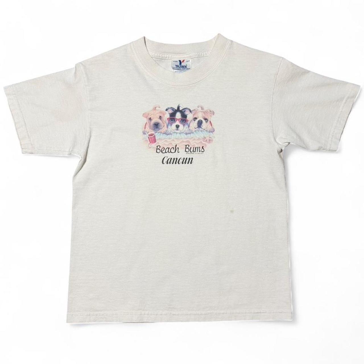 Vintage Y2K Beach Bums Cancun Mexico Dog Puppy Cute Animal Graphic Kids T-Shirt XXXXL