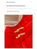 Autumn Winter Newborn Bodysuit: Thick Quilted Red Jumpsuit, Ideal for New Year and Visits
