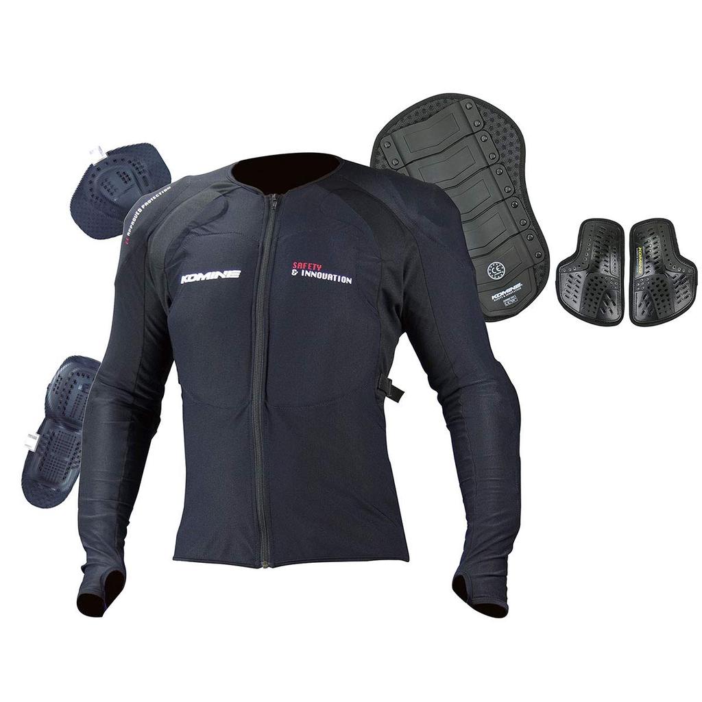 Komine CE Armored Top Innerwear for Size 4XL SK-693 Motorcycles, Black,