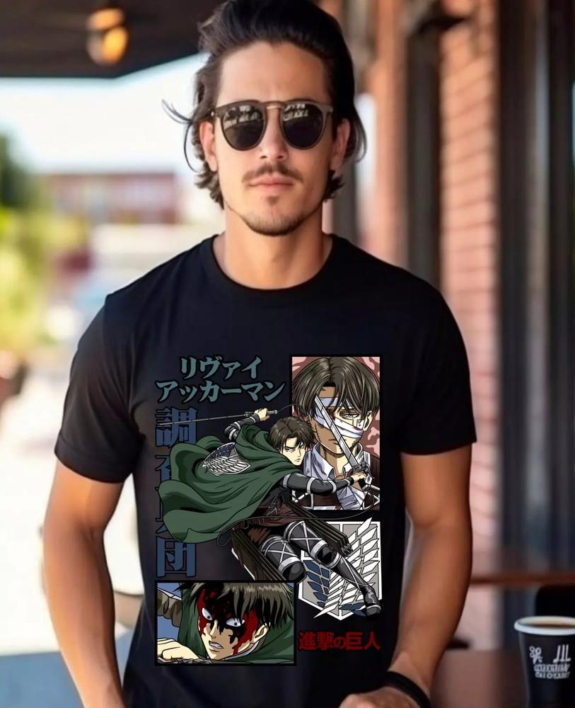 Mikasa T-shirt Attack On Titan Shirt Shingeki No Kyojin Anime AOT Shirt All Size Unisex T-Shirt XXL