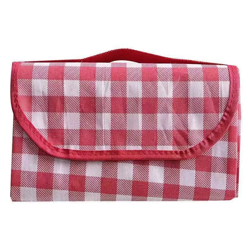 Picnic mat, outdoor camping, outdoor picnic mat, waterproof, thickened, portable outdoor moisture-proof mat, spring beach mat 100 150CM красный