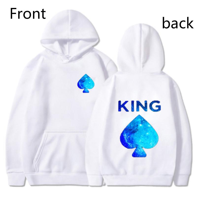 King and Queen Mikiny s potiskem pro milovníky Móda Ženy Muži Ležérní Grafika Kreativní pár Mikiny Podzim Zimní Pulovry