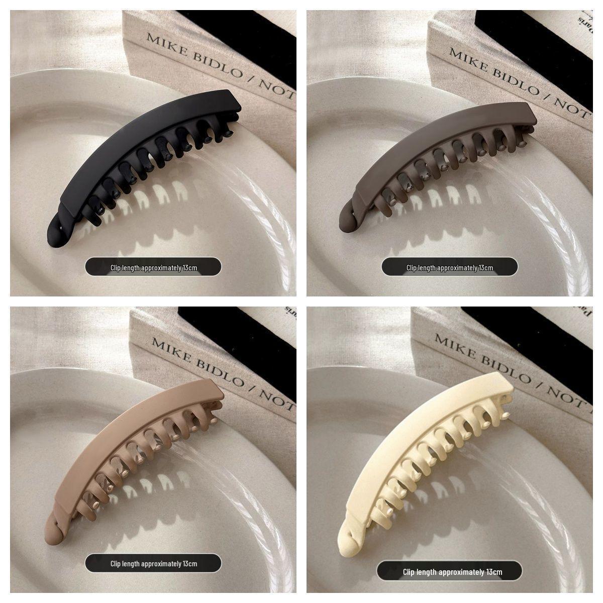 

2025 Новая вертикальная заколка-банан для волос в виде конского хвоста для женщин - Большая заколка-краб для причесок с большим объемом Black - 1 Piece