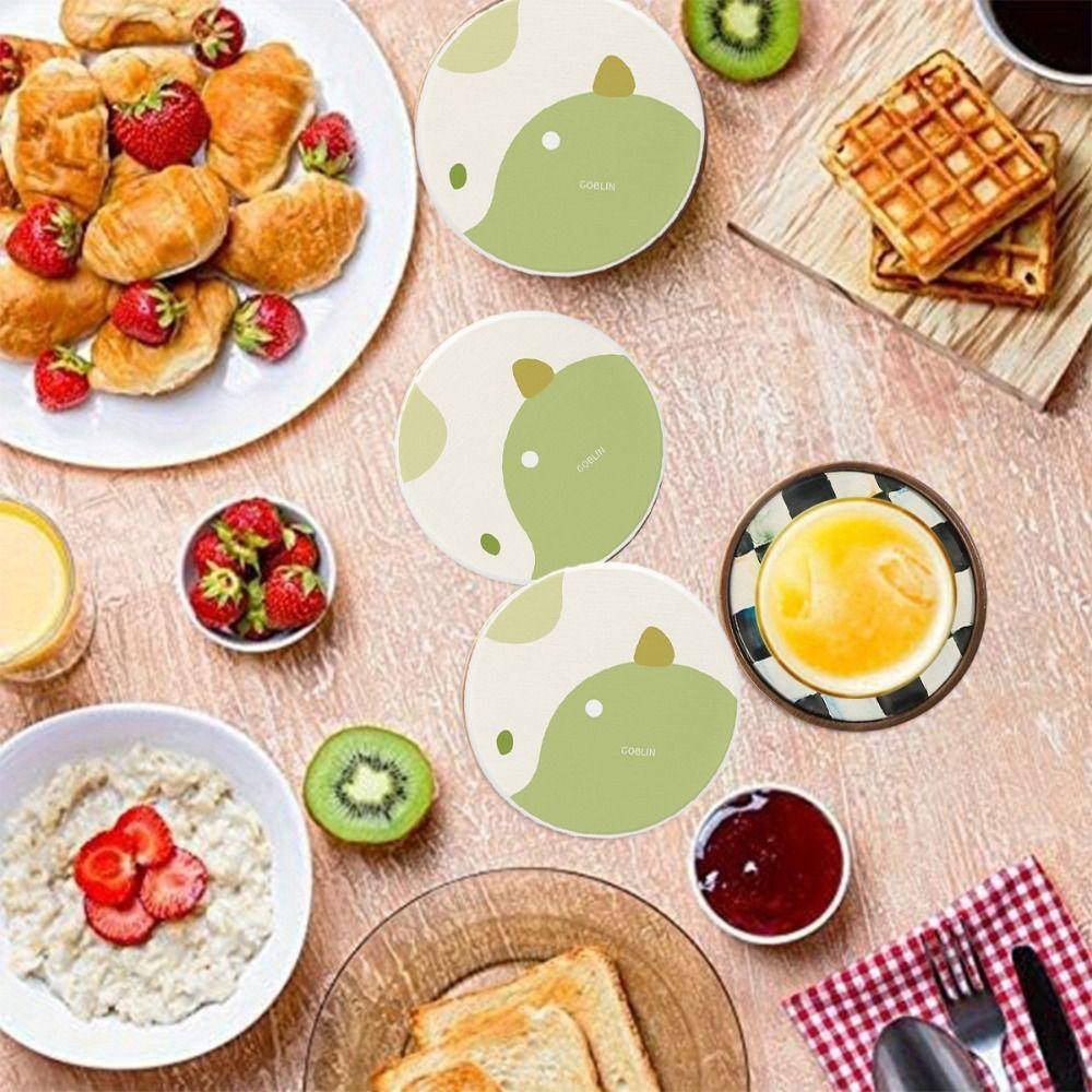 4pcs Quick-drying Cup Mat Water-absorbent Mug Mat Table Decor Insulation Pad  Tea Room