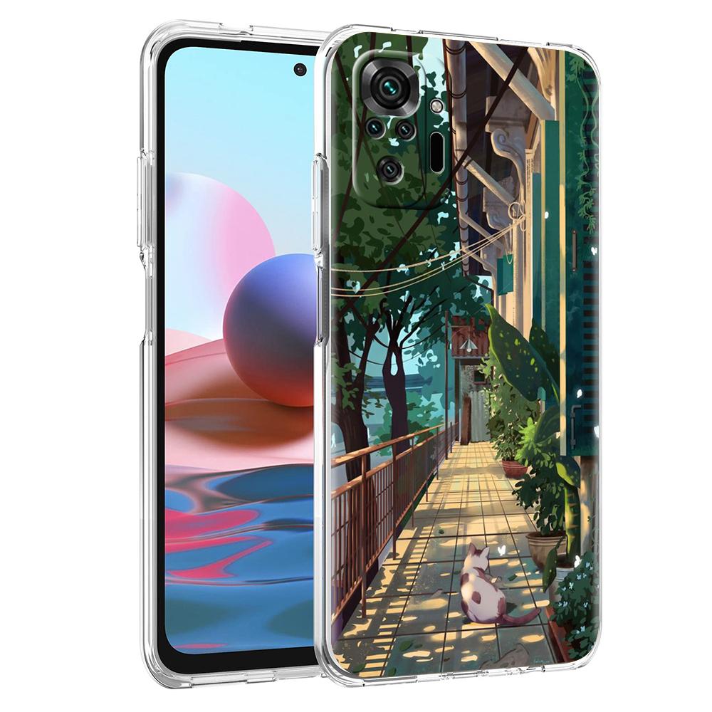 Japan Anime Landscape Phone Case For Xiaomi Redmi Note 12 4G 11 10 Pro 5G 10C 10S 9S 9 9T 8T 9C 9A 8 8A 7 K50 Gaming Clear Cover