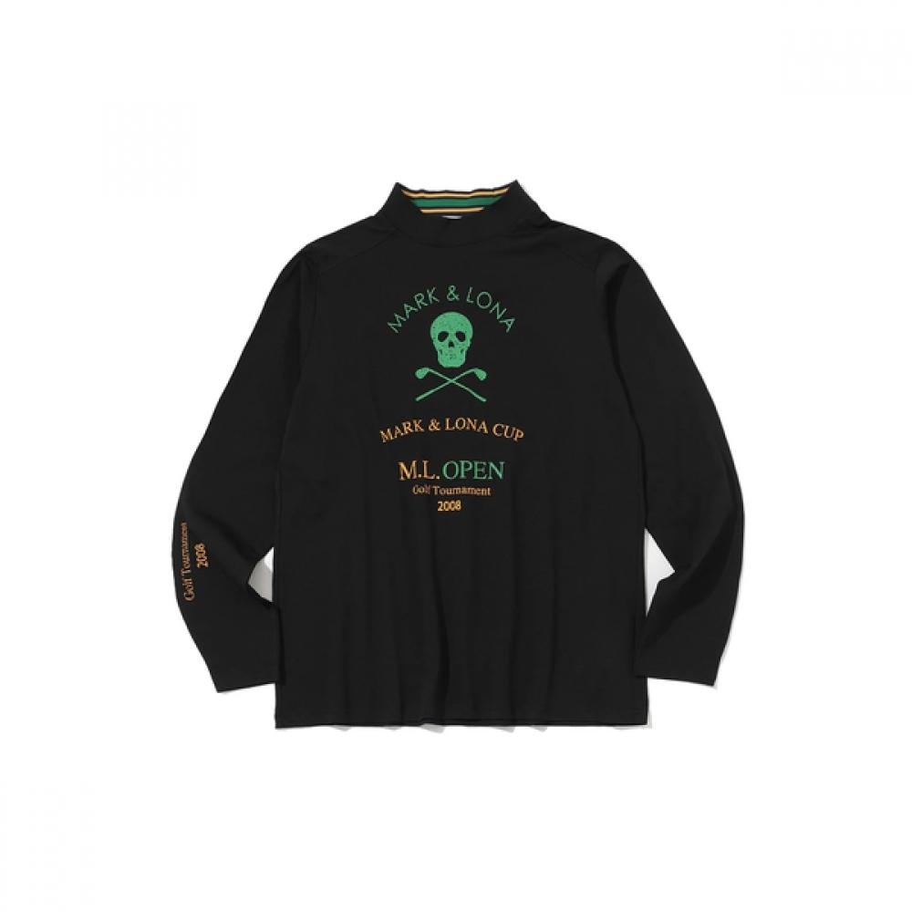 Mark Lona M Gn Big Skull Mock Neck Ls T shirTs Ls1ia02M