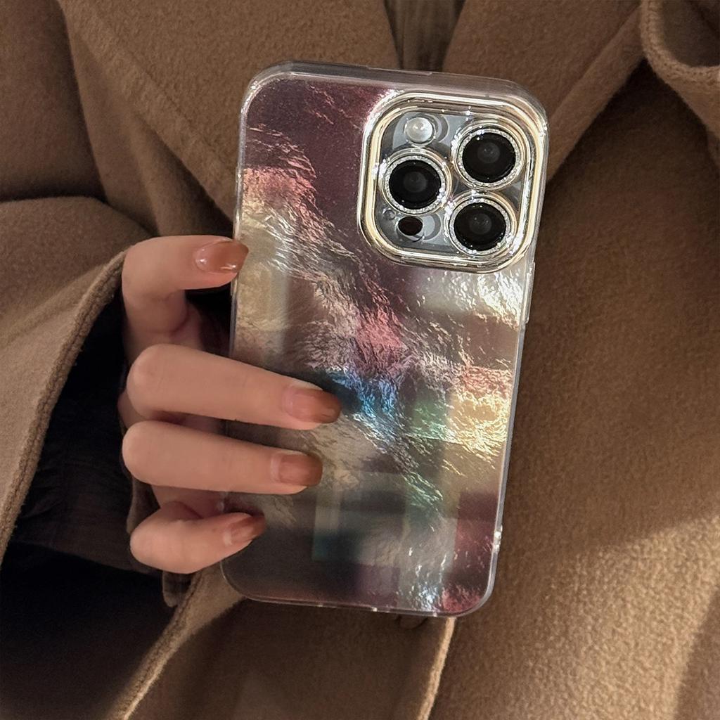 Retro Contrast Gradient Plaid for Apple 16 Phone Case for IPhone17promax Advanced 12 Lens Film 14