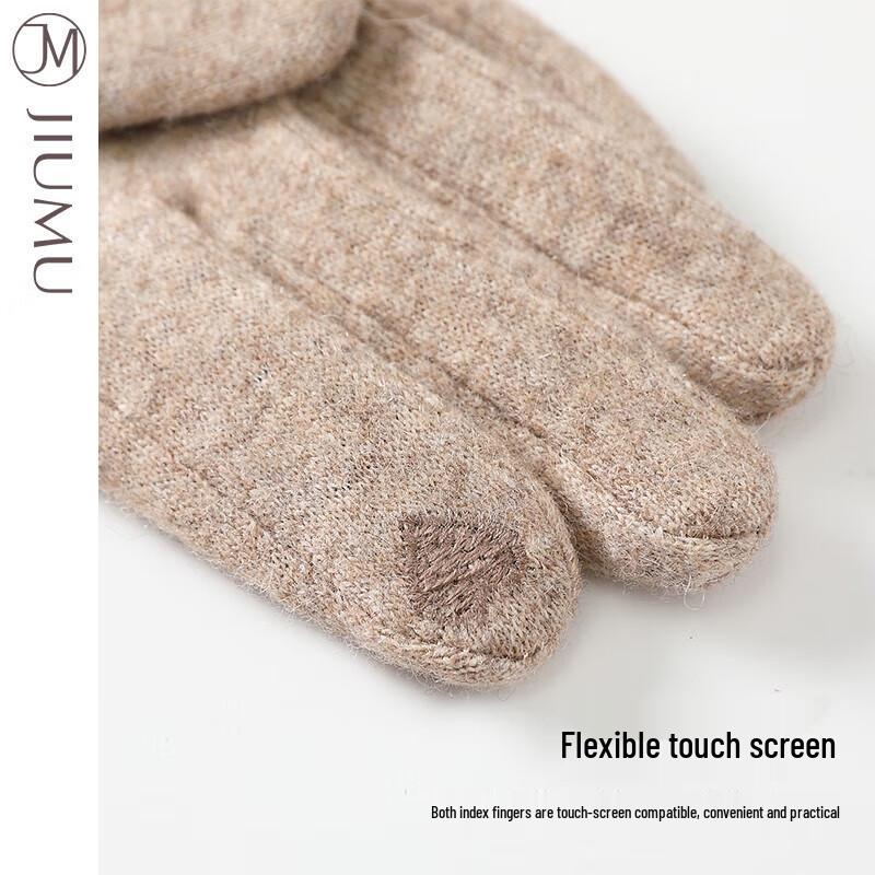 JIUMU Women's Wool Fleece Lined Warm Gloves