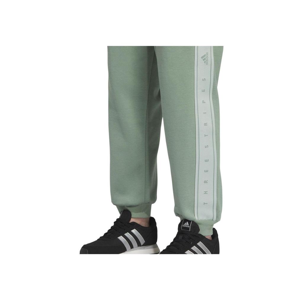 Adidas Solid Color Drawstring Knit Joggers Women Bottoms Green IK9884