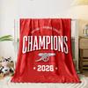 Arsenal Champions 2026 Designed Flannel Blanket for Bedroom, Living Room, Sofa, and Nap