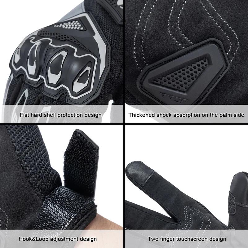 Summer Motorcycle Gloves Dirt Bike Items Full Finger Accessory Touch Screen Compatible Unisex for Moto Riding Cycling Guantes