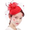 Feather Veil Headband With Lace Flower Women Elegant Hat Headwear Hairpinsfascinating Wedding Party Hair Clip