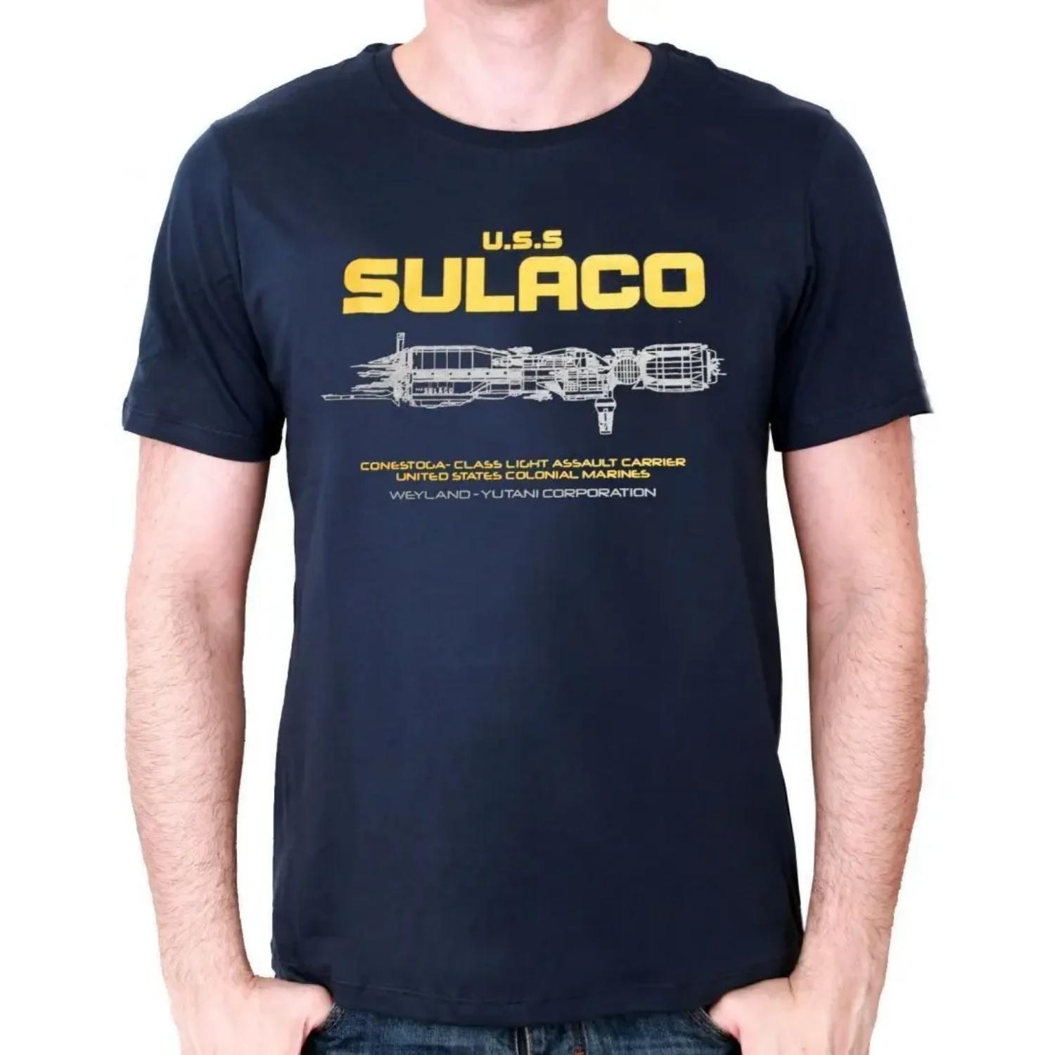 

Sci-Fi Film US Colonial Marine Corps USS SULACO Spaceship T Shirt New 100% Cotton Short Sleeve O-Neck T-shirt Casual Mens Top XXXXXL чорний