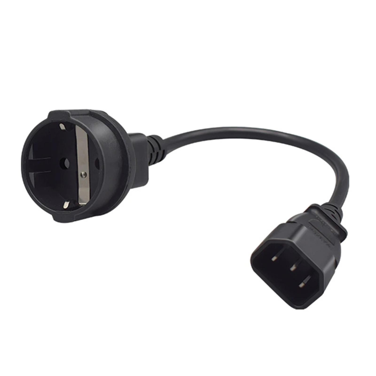 

Practical IEC320 C14 TO EU Schuko Socket Extension Wire C14 to EU 4.8MM Convenient Extension Cord 30cm/60cm/100cm/220cm B