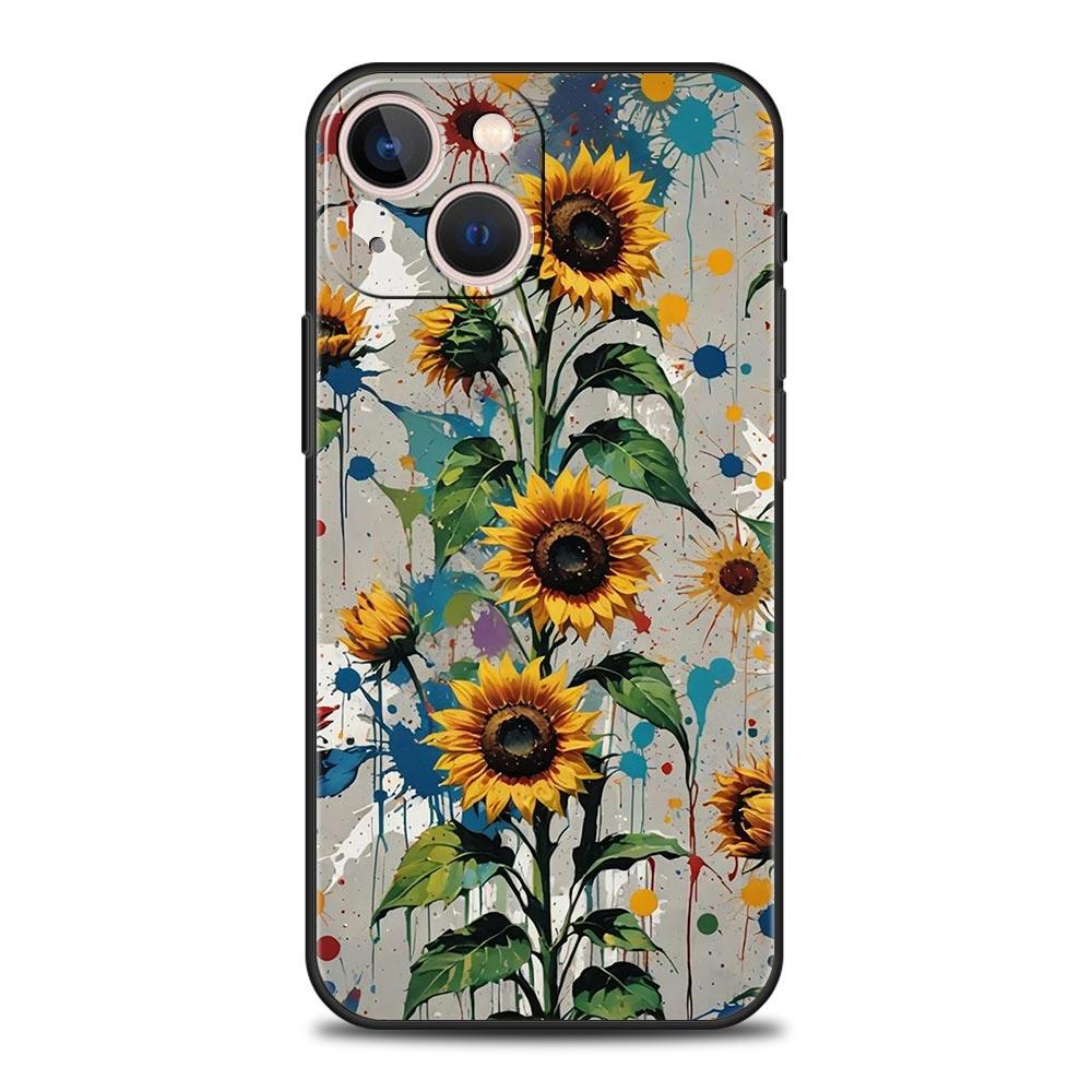 

Чехол для телефона Cover для iPhone 17 Pro Max 16 15 14 13 12 11 Pro Max Plus 17AIR Ударопрочный Мягкий ТПУ Корпус Мультяшный Цветок Fundas Сумки iPhone 17 Pro