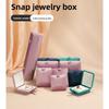 Snap-closure shell velvet jewelry box, luxury jewelry box, ring box, pendant necklace packaging box