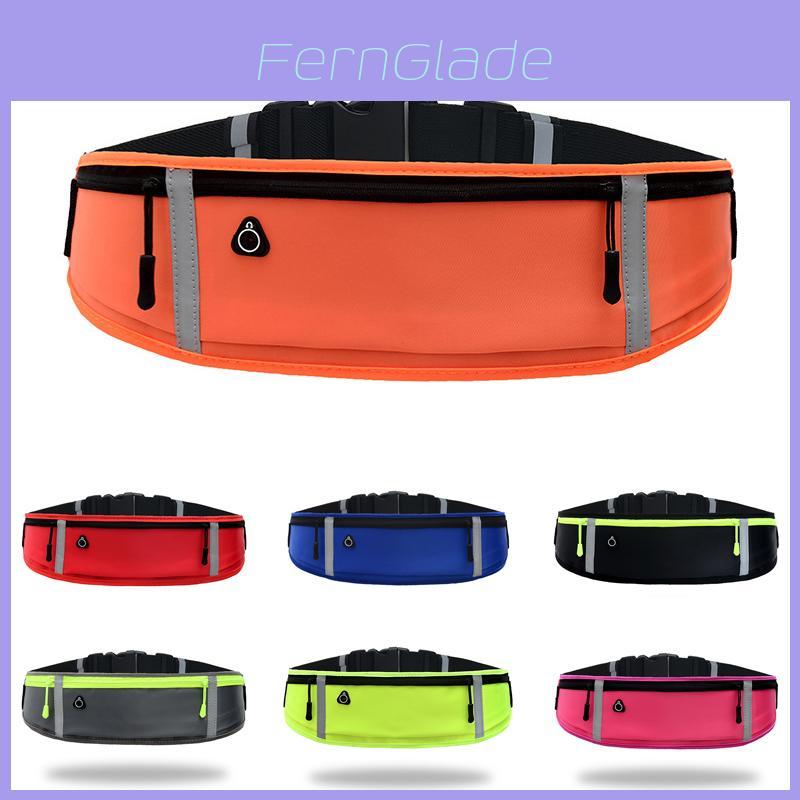 Cintura da Corsa Impermeabile Riflettente con Tasche Multiple e Zip Sigillata per lo Sport