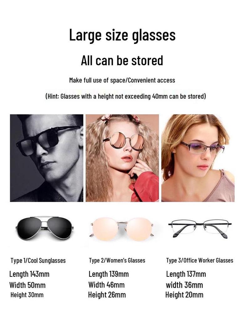 Uniwersalny Uchwyt na Okulary Przeciwsłoneczne i Schowek do Osłony Przeciwsłonecznej Samochodu