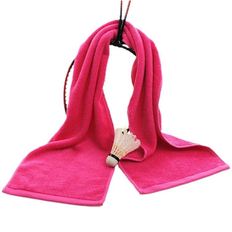 Sporthandtuch aus reiner Baumwolle 20 * 110 Marathonlauf Fitness Wasseraufnahme schnell trocknendes Schweißhandtuch Stickerei