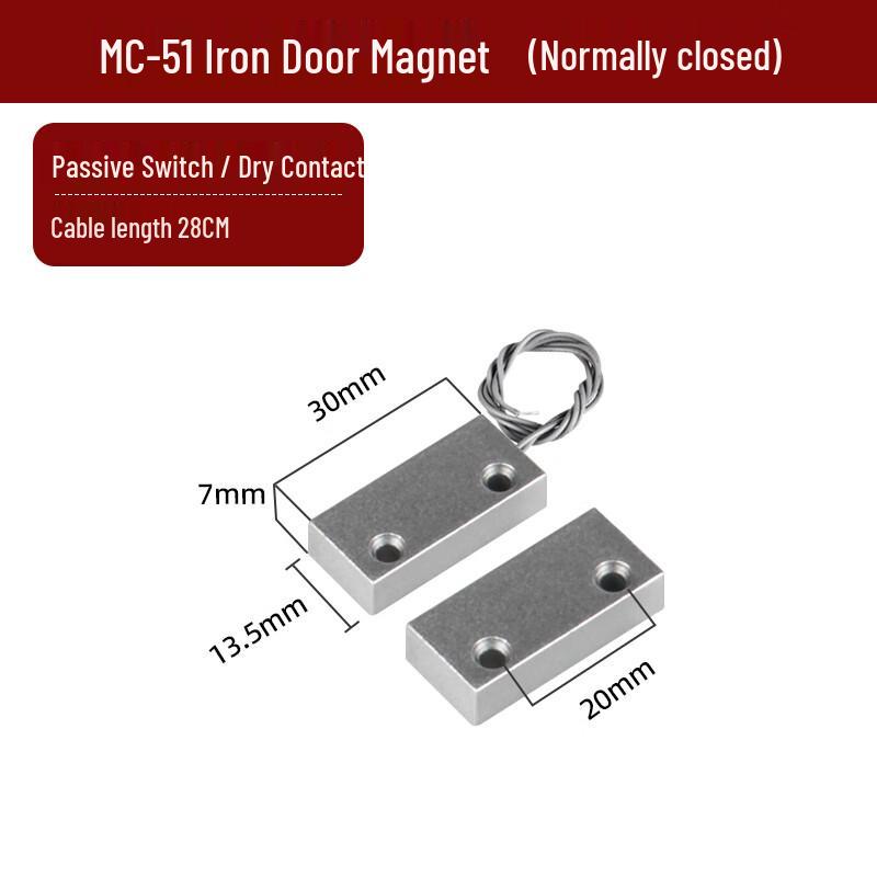Wired Magnetic Door/Window Alarm Sensor (Normally Open/Closed)