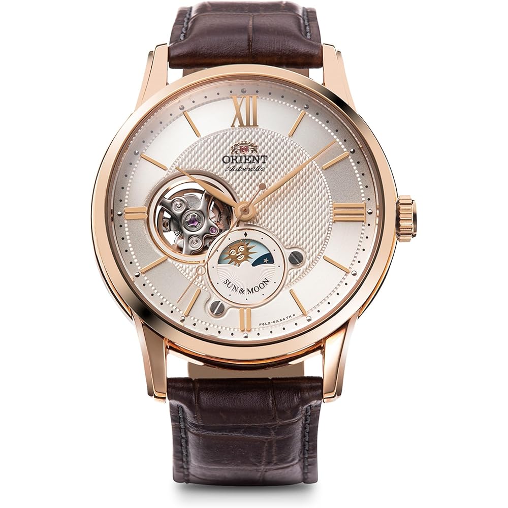 

Orient SUN & MOON Automatic Watch, Mechanical, with Japanese Manufacturer s Warranty, Classic, RN-AS0002S, Men s, White, Silver