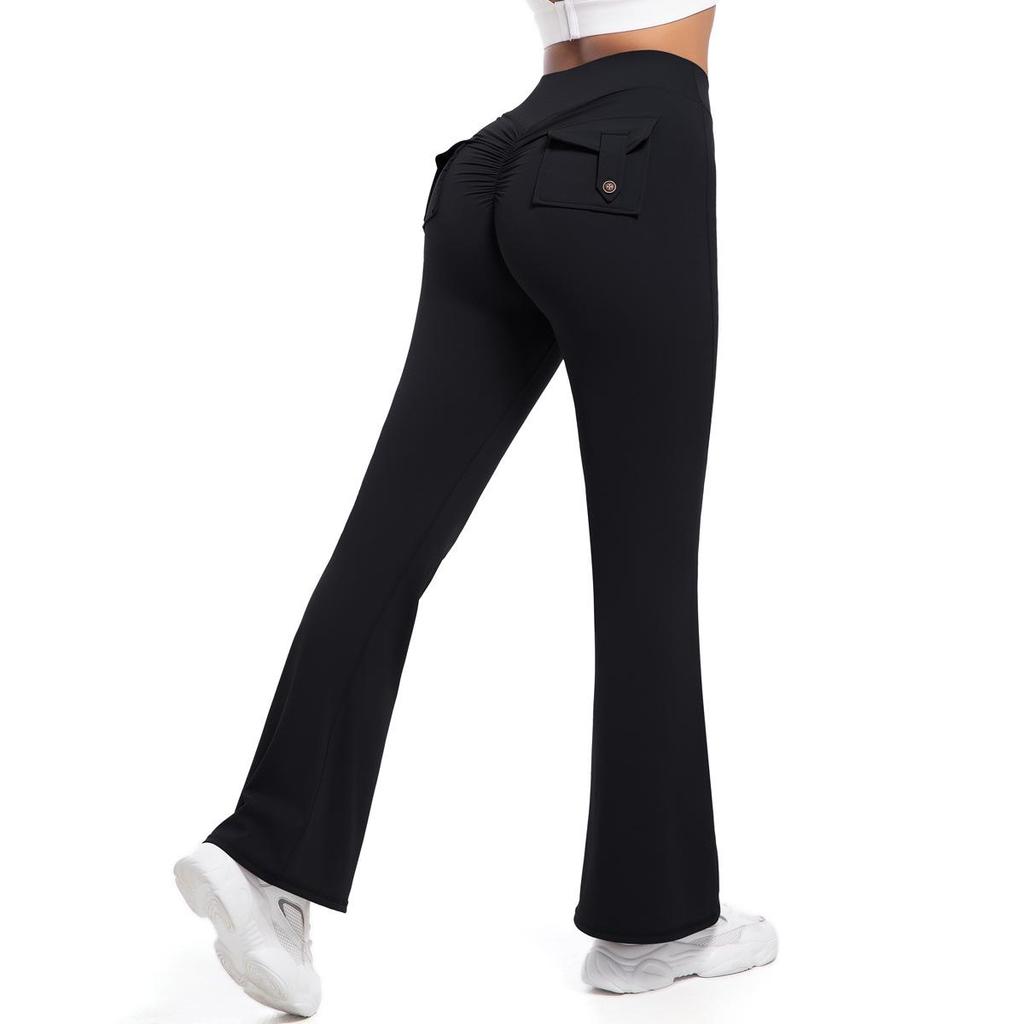 European-American High Waist Elastic Peach Butt Leggings - Quick-Dry Yoga, Running & Fitness Pants with Hip Lifting Button.