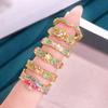 Nationaler Trendstil Dopamin Emaille Tropfender Offener Ring Nischen Design Leichter Luxus Hochwertiger Französischer Ring