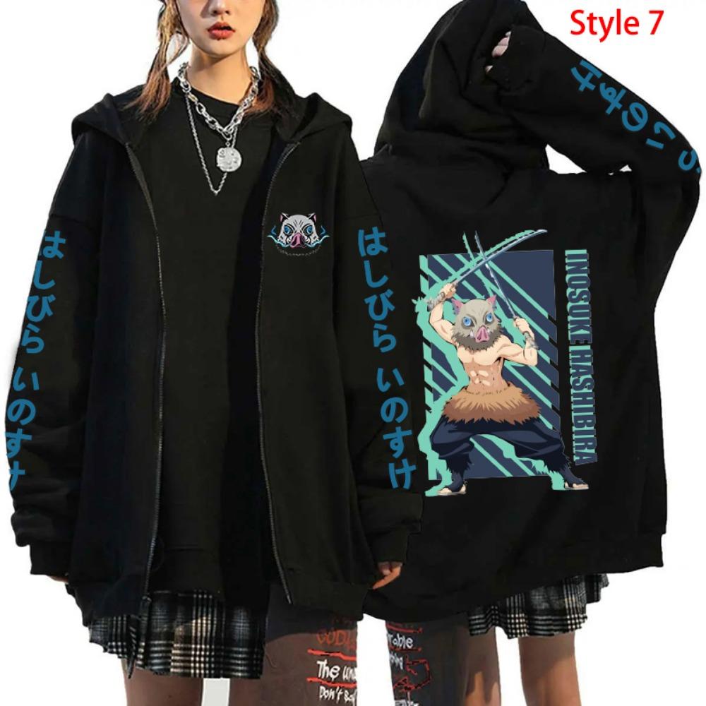 

Popular Anime Printed Zipper Hoodie Men s and Women s Fashion Y2k Personalized Zipper Long Sleeve Hoodie XXXL
