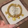 Yellow Wealth God Light Luxury Bracelet: Gold-Plated Beast Woven Rope for Fortune. Perfect Gift for Girlfriend's Birthday.