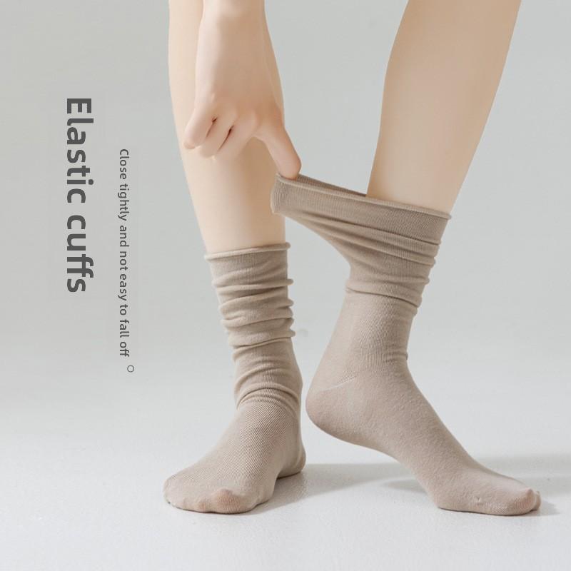 5 Pairs Pile Socks Women's Boneless Mid-tube Loose Month Socks Summer Women's Socks Breathable Stockings