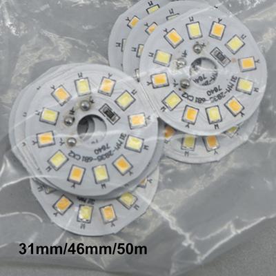 DC 5V 31/46/50mm 3W 5W LED White Warm Chip Bead Board Light Source Round Lighting Panel SMD 2835 5730 Replacement Table Lamp