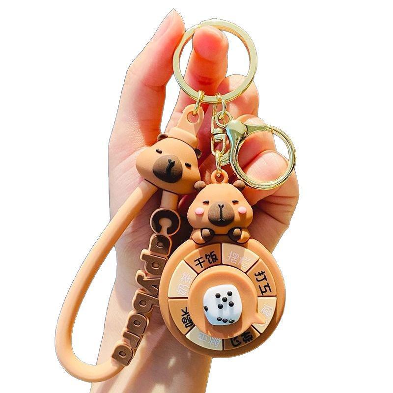 Capybara Cartoon Spinner Keychain - Cute Bag Charm Small Gift