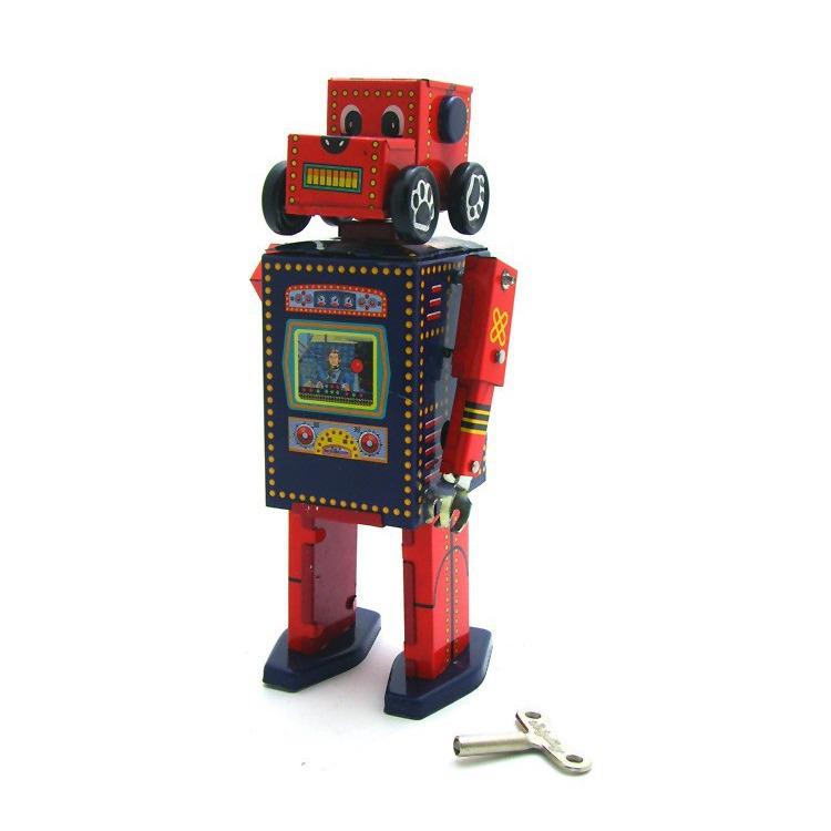 Retro MS486 Search & Rescue Robot Collectible Tinplate Toy for Adults - Nostalgic Creative Gift Ornament MS486