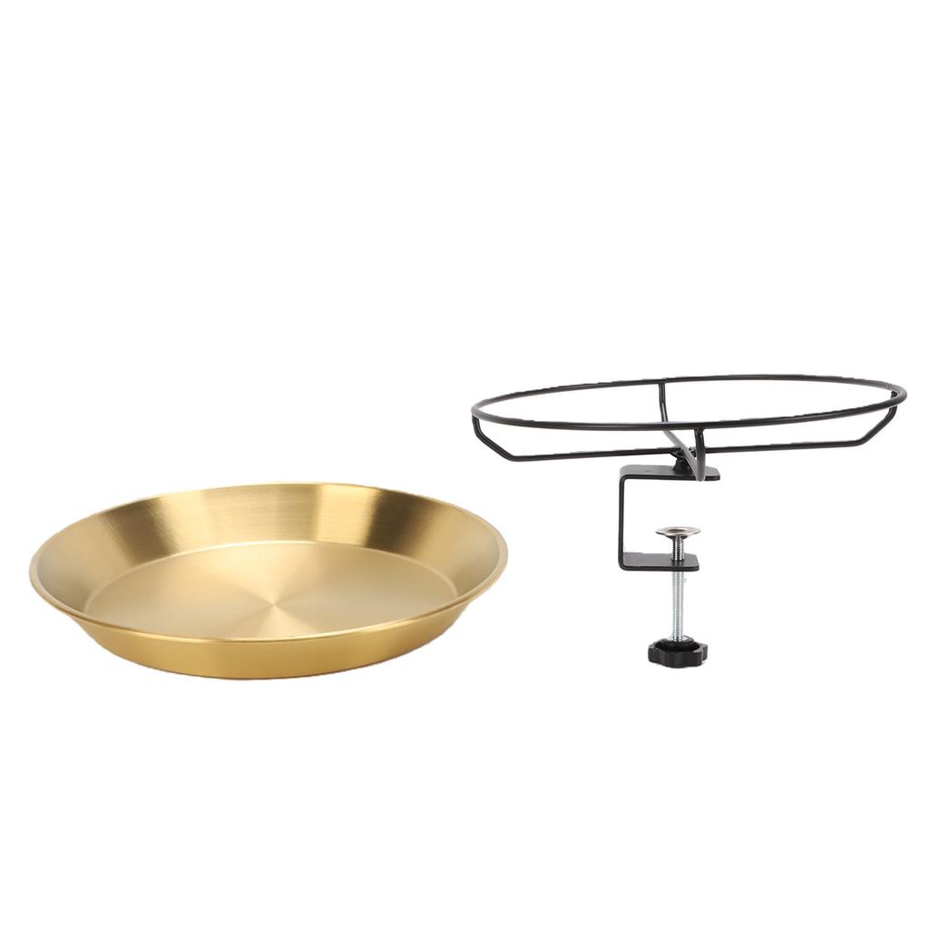 Outside Birdbaths Bowl Metal Detachable Bird Water Spa Bowl for Outdoor Garden Yard Patio Lawn