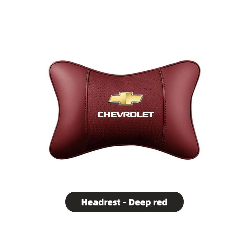 Car Leather Seat Headrest Neck Pillow Head Cushioning For Chevrolet Cruze Spark Captiva Suburban Camaro Malibu Silverado Tahoe