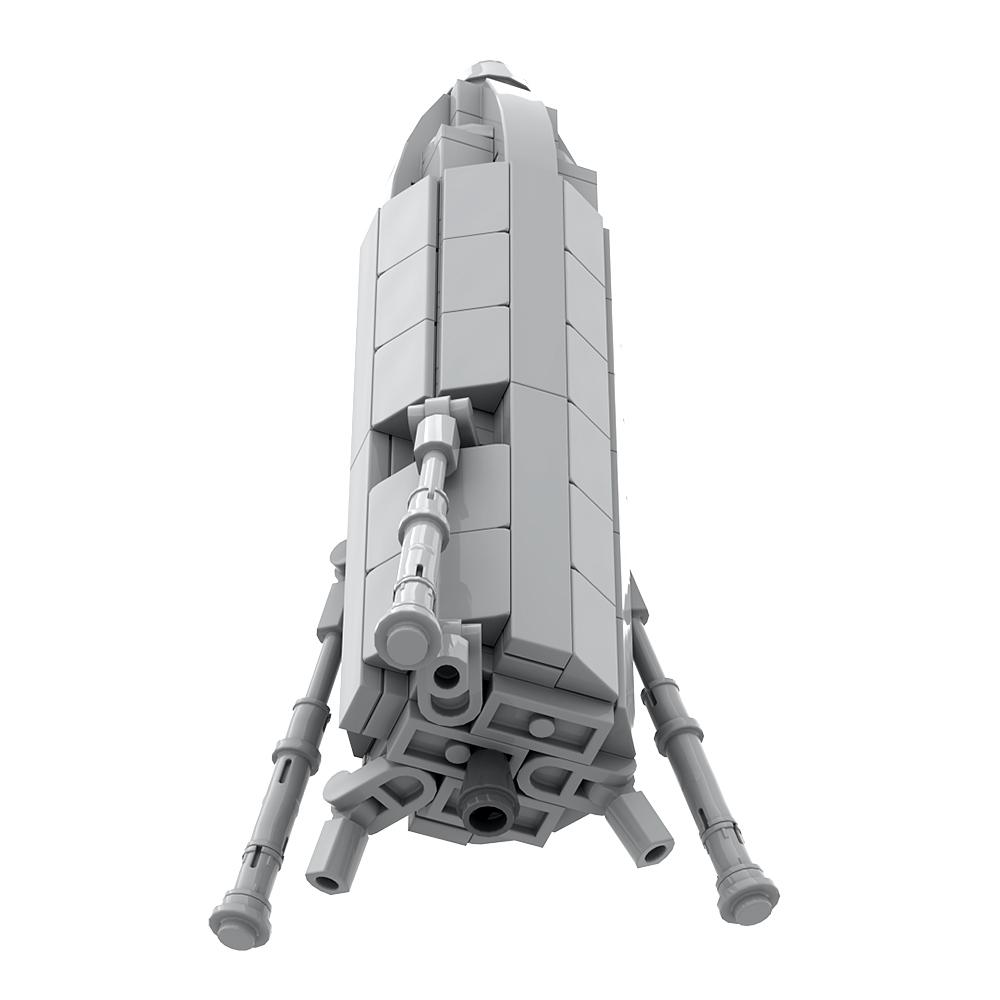 MOC SpaceX Starhopper Raketa Stavebnice Model Raketa pro Průzkum Vesmíru Nosič Raket Stavebnice Hračky Dětské Dárky k Narozeninám