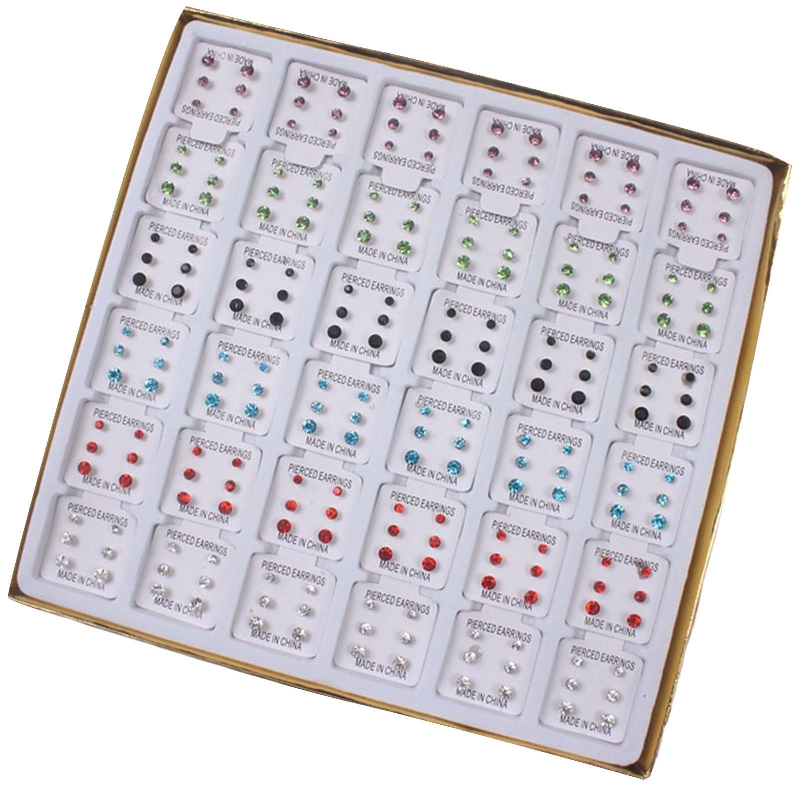 

1 Коробка Удобные Серьги-гвоздики Кристалл Модные Аксессуары Гипоаллергенные Серьги-гвоздики Элегантная Серьга-пусет Подходит для Женщин Девушек A