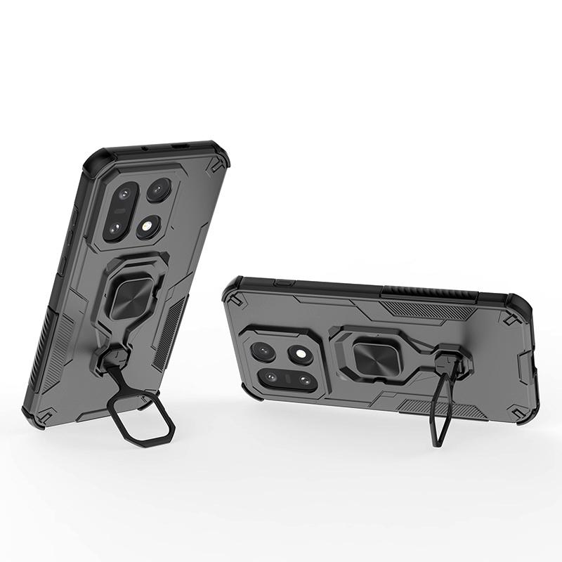 KEYSION Shockproof Armor Case for OnePlus 15 5G Silicone+PC Upright Metal Live Ring Stand Phone Back Cover for One Plus 1+ 15