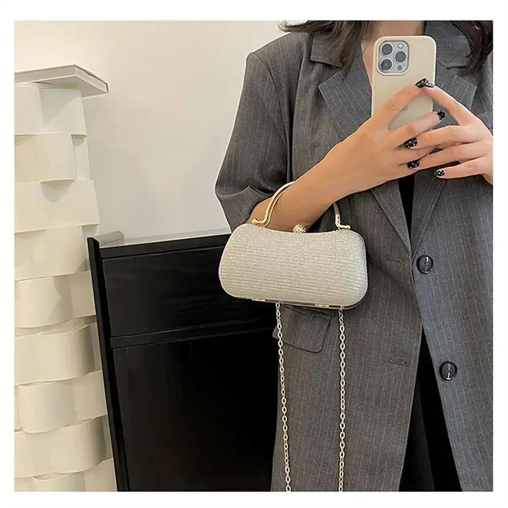 Chain Evening Bag Dinner Shoulder Bag for Women Handbag - Fashion Crossbody Bags Vintage Underarm Bag Satchel