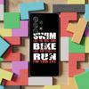 Triathlon Swim Bike Run Phone For Samsung S22,S25,S24,S23,Ultra,FE,Plus,S21,S20,S10,S9,Lite,Soft Silicone Black