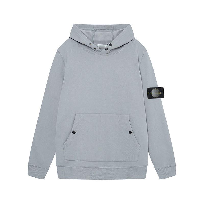 CROSSSTONE Unisex Trendy Pullover: Autumn/Winter 380g Combed Cotton, Plus Velvet, Loose Casual Fit with Hood