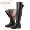 Fashion AIYUQI Boots Women 2025 New Genuine Leather Women Thigh High Boots Fashion Over The Knee Boot Motorcycle Boots Women Shoes