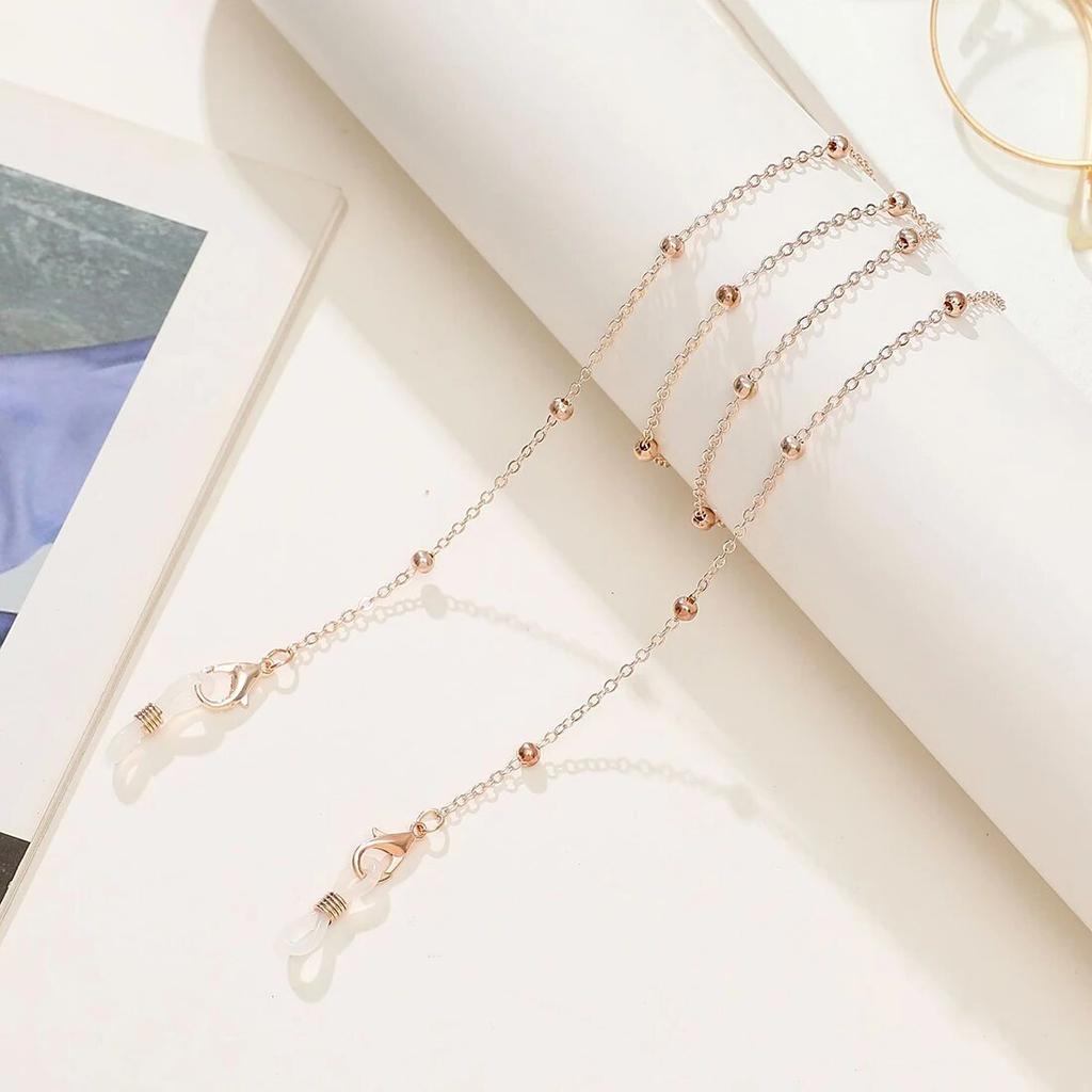 Lanțuri pentru ochelari cu perle de imitație la modă, lanț cu mărgele pentru mască de față, femei, vintage, metalic, șnur pentru ochelari de soare, curea, suport pentru șnur pentru ochelari