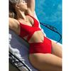 New Bikini Solid Color Lace-up Sexy Bikini Split Swimsuit Swimsuit for Women