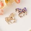 1Pc Animal Decoration Commemorative Gift Diamond Studded Fresh Zinc Alloy Sweet Pony Brooch