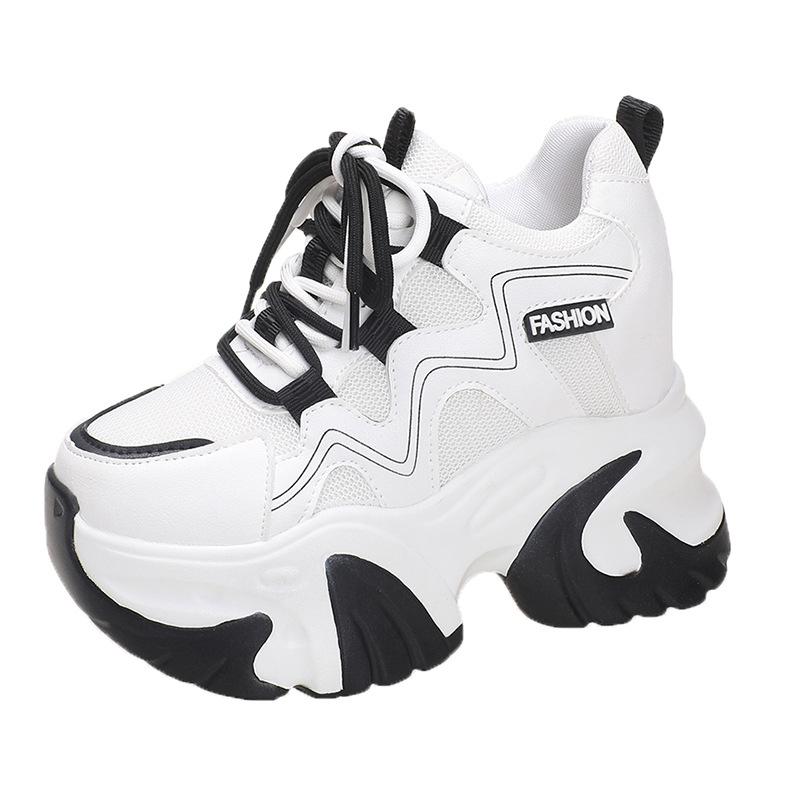 25 Pavasario aukštos kokybės platforminiai kulniukai moteriški storu padu spalvų derinimo laisvalaikio sportbačiai moteriški bėgimo bateliai zapatillas de mujer