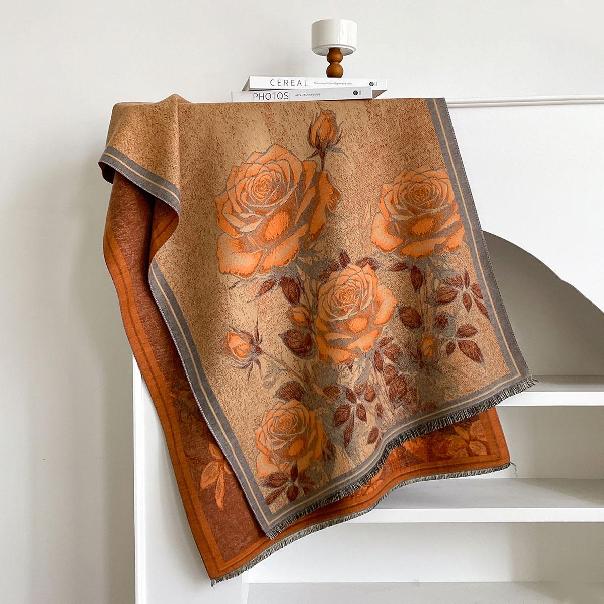 

Женская зимняя мода Теплый шарф из искусственного кашемира Роскошный палантин-одеяло Толстая шаль-накидка Шейный платок Буфанда Эшарп Пончо