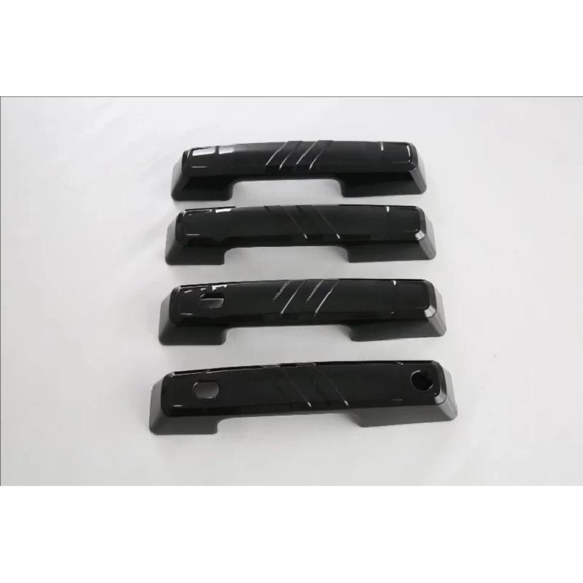 For Ford Bronco 2024 2025 Car Accessories Carbon fiber style Door Handle Cover With Smart Key Hole Catch Cap Trim Molding